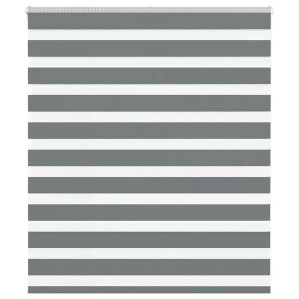 Rullgardin zebra mörkgrå 120x100 cm tyg bredd 115,9cm polyester