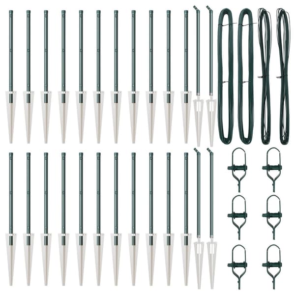 Markspikstolpe 26 st Grön Pulverlackerat stål