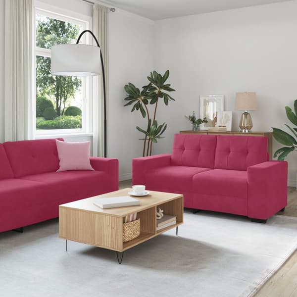 Soffa 2 st Vinröd Sammet