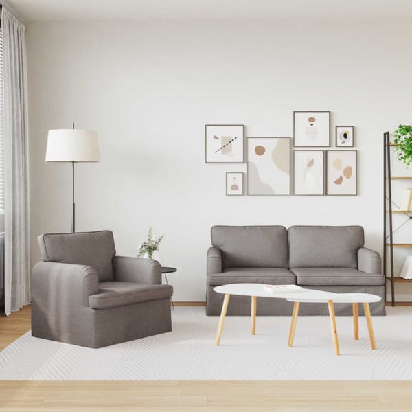 Soffset 2 pcs Taupe 162 x 80 x 85 cm tyg