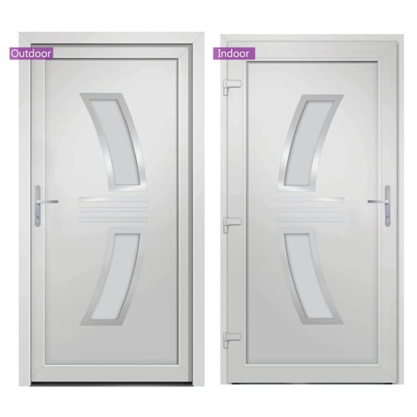 Ytterdörr vit 88x200 cm PVC