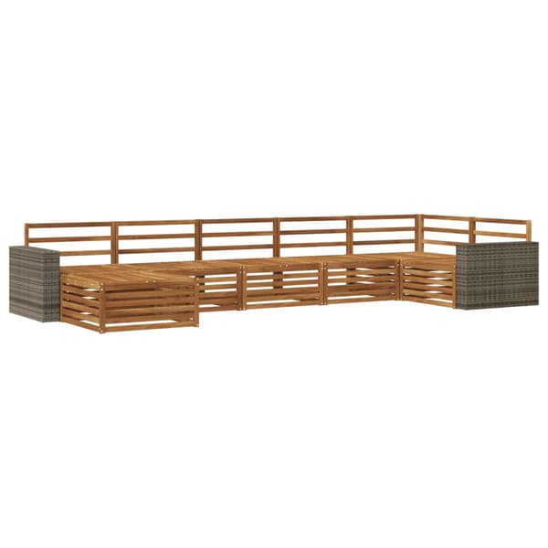 Utomhussoffset 7 pcs Naturlig