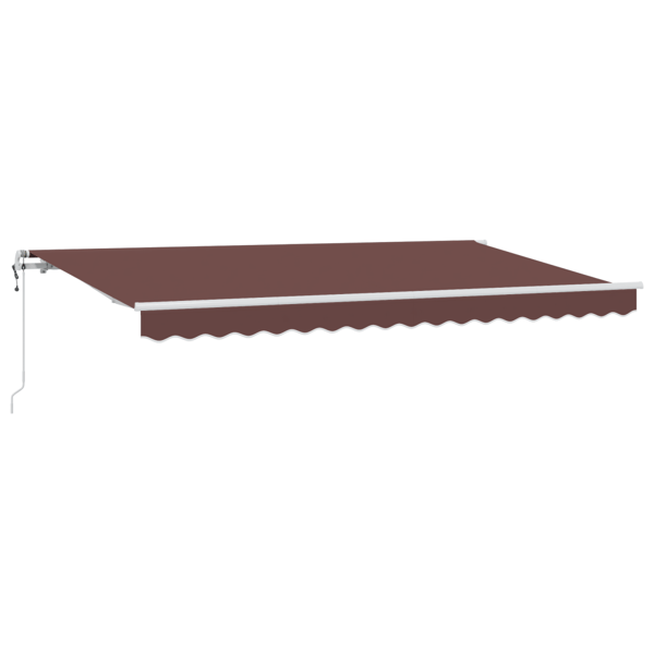 Utfällbar markis Brun 400 x 200 cm tyg