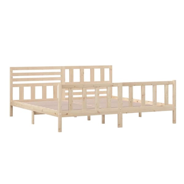 Sängram massivt trä 200x200 cm