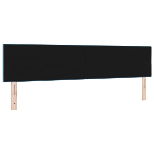 Huvudgavel Mörkblå 200 cm Sammet