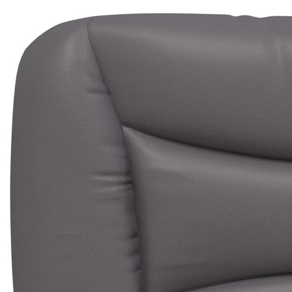 Headboard Cushion "Hvar" Grey 90 cm Faux Leather