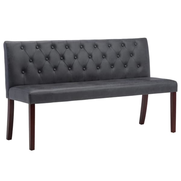 Bänk 148,5 cm konstmocka grå