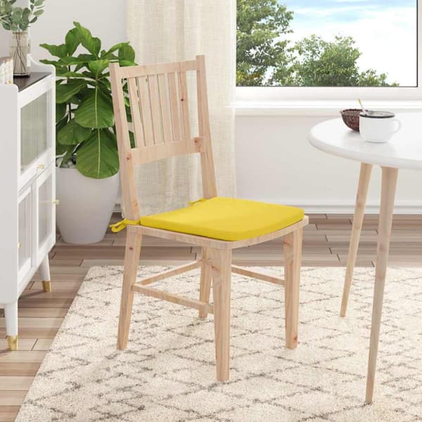 Sittkuddar 4 pcs Ljusgul 40 x 40 x 3 cm tyg