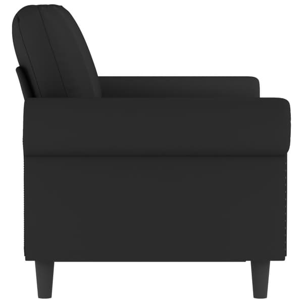 2-sitssoffa ljusgrå Svart 120 cm sammet