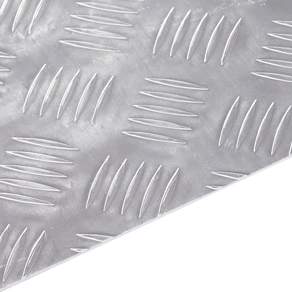 Trappsteg Rektangulär 4 pcs Silver 70 x 30 cm Aluminium