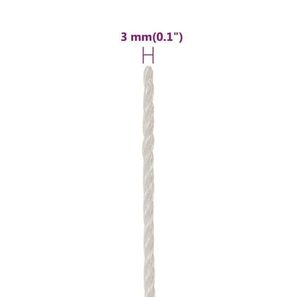 Rep vit 3 mm 500 m polypropylen