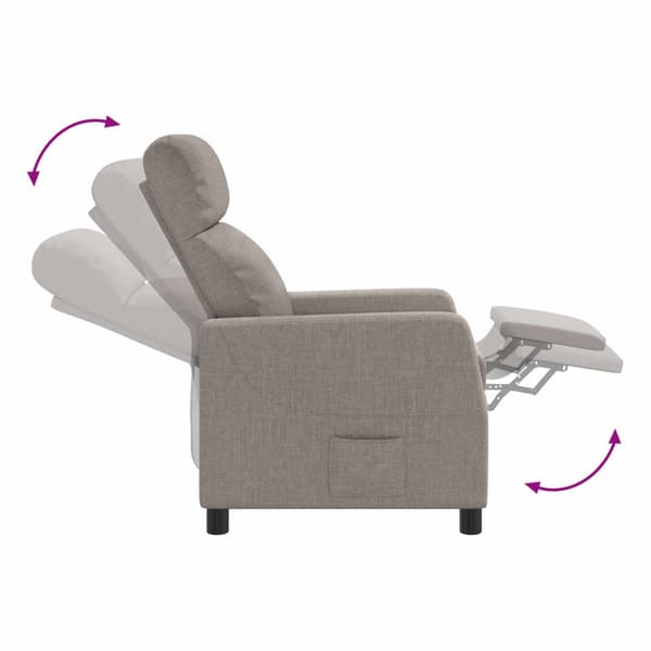 Recliner Taupe Tyg