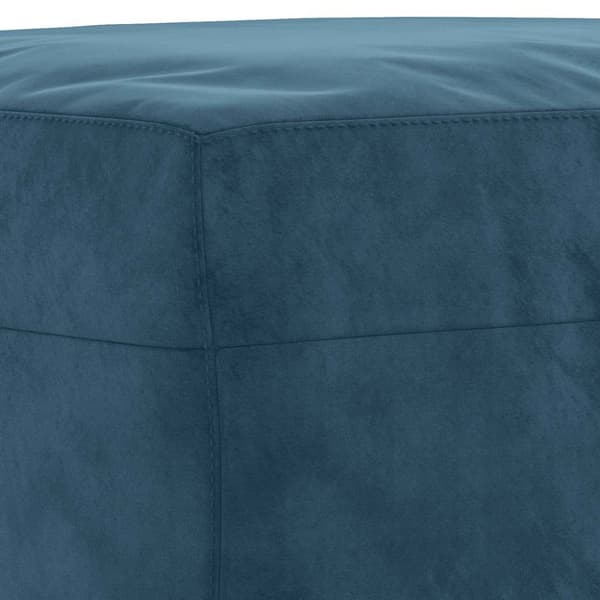 Fotpall blå 60x50x41 cm sammet