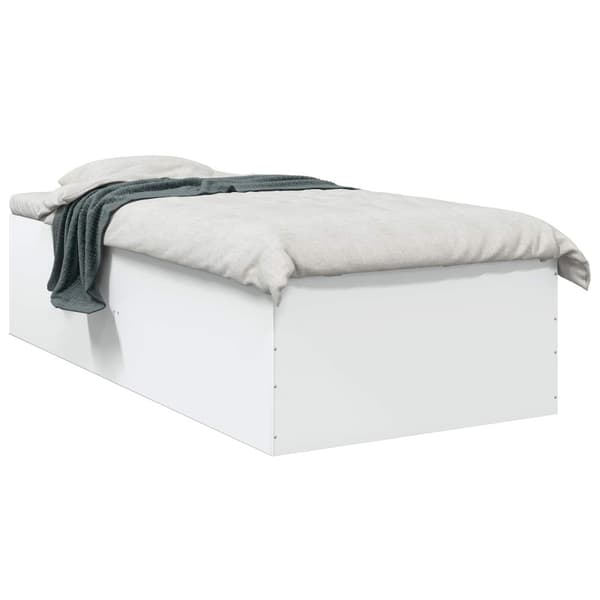 Golvsängsram Vit 80 x 200 cm Konstruerat trä
