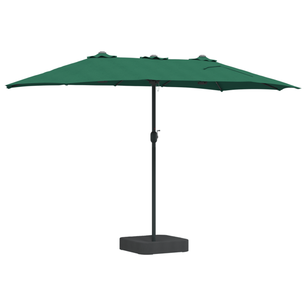 Trädgårdsparasol Grön 385 x 209 x 244 cm Polyester