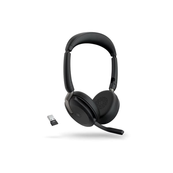 Jabra Evolve2 65 Flex MS Stereo - headset - USB-C - med trådlös laddningsplatta