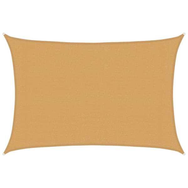 Solsegel 160 g/m² rektangulär sand 3x5 m HDPE