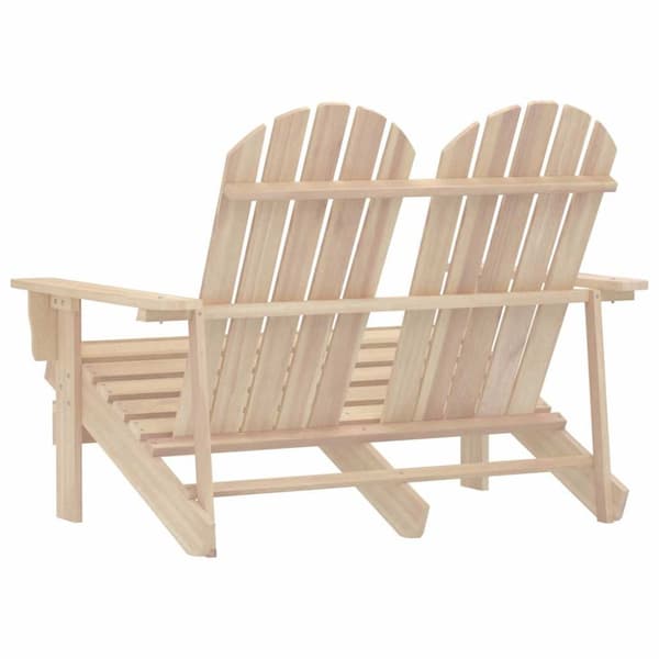 Adirondackstol 2-sits massivt granträ