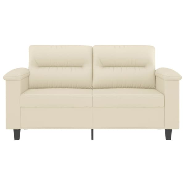 2-sitssoffa gräddvit 120 cm konstläder