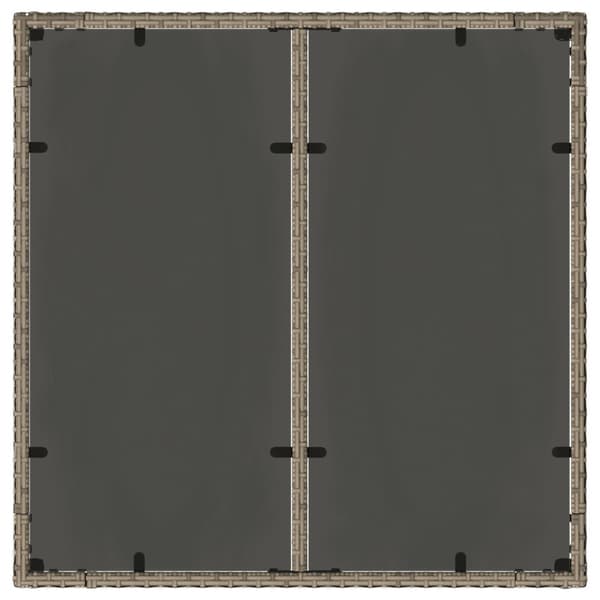 Trädgårdsmöbelset 3 pcs Grå konstrotting
