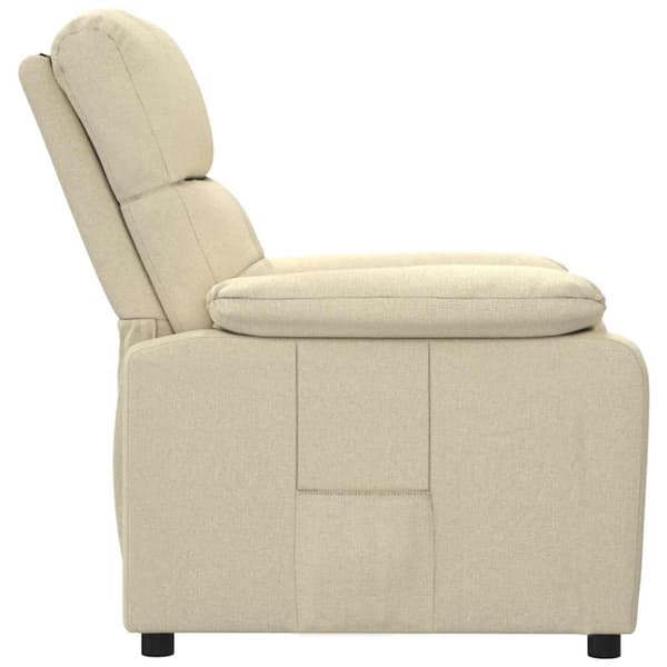 Reclinerfåtölj gräddvit tyg