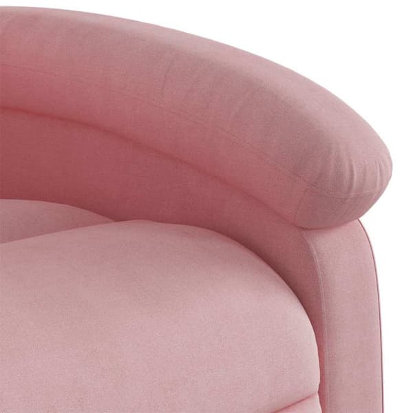 Elektrisk reclinerfåtölj rosa sammet