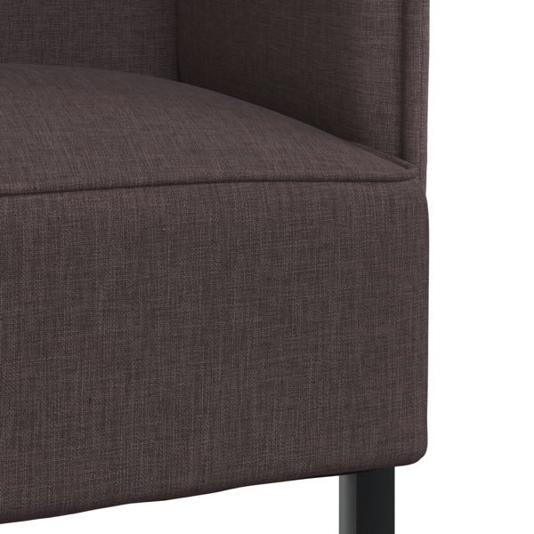 Hög Ryggsoffa 101cm Mörkbrun tyg