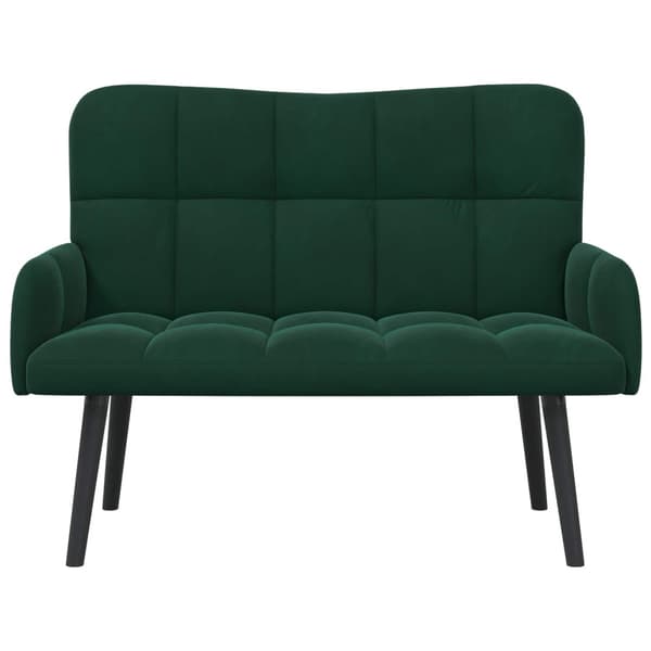 Tvåsitssoffa Mörkgrön 115 x 61 x 87 cm Sammet