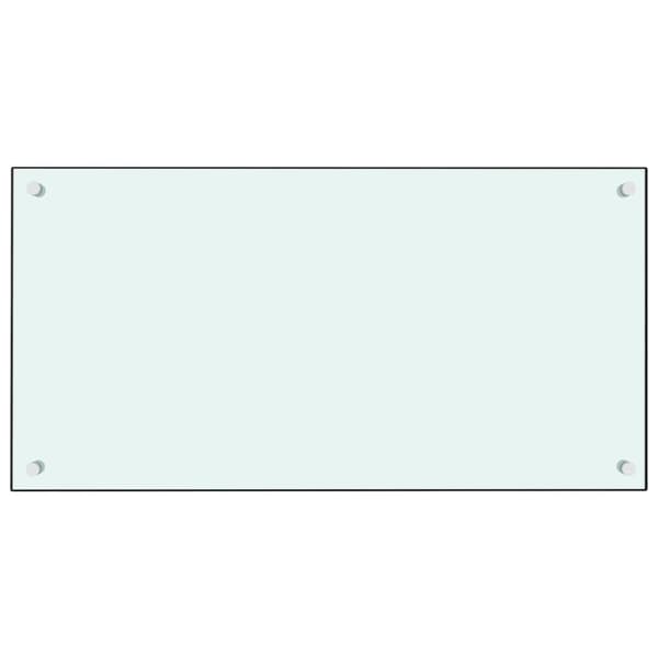 Stänkskydd 2 st vit 80x60 cm härdat glas