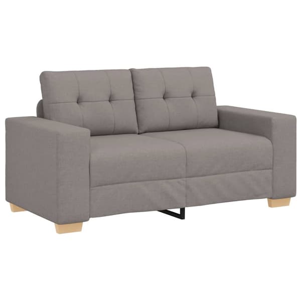Loveseat-soffa taupe 160x77x82 cm tyg