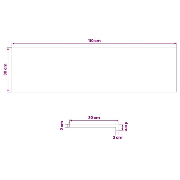Trappsteg 2 st 110 x 30 x 2 cm Lack Massivt bokträ Rektangulär