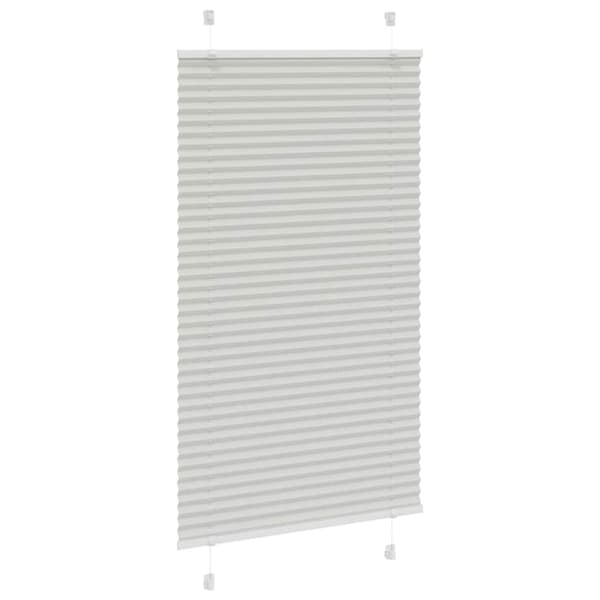 Plisserad persienn ljusgrå 70x100 cm tyg bredd 69,4cm polyester
