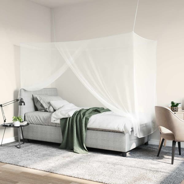 Myggnät för säng 156 nät 3 pcs Vit Polyester