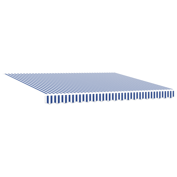 Utfällbar markis Blå och Vit 400 × 300 cm