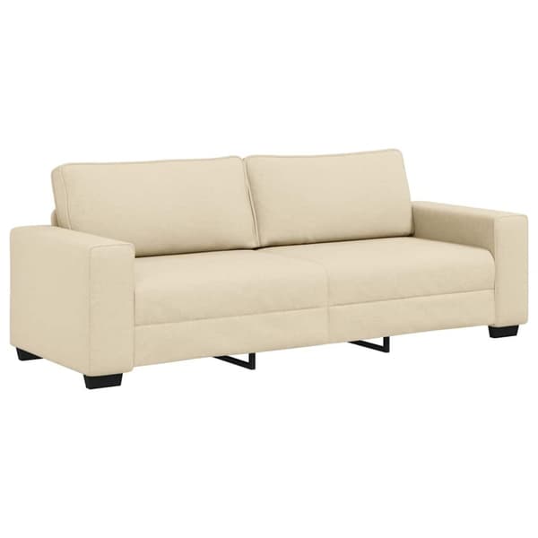 3-sitssoffa krämfärgad 220x77x82 cm tyg