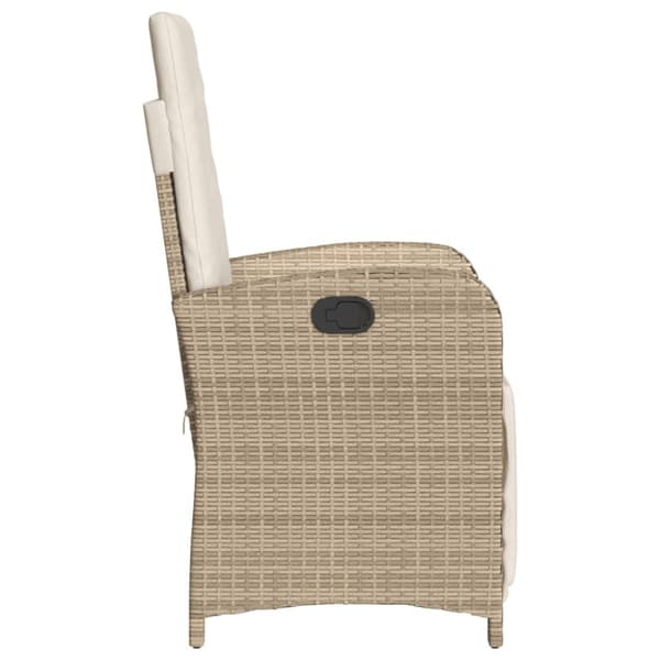Bistrogrupp med dynor 3 delar beige konstrotting