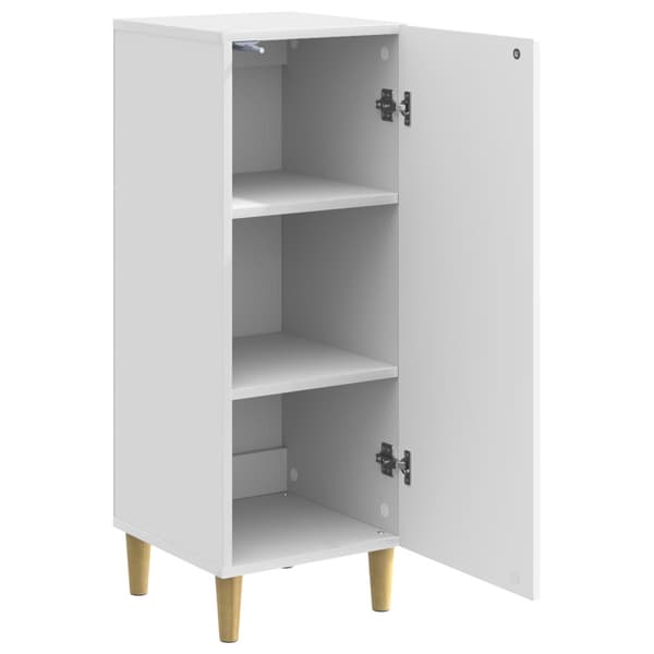 Sideboard Vit högglans 33 x 34,5 x 90 cm Konstruerat trä