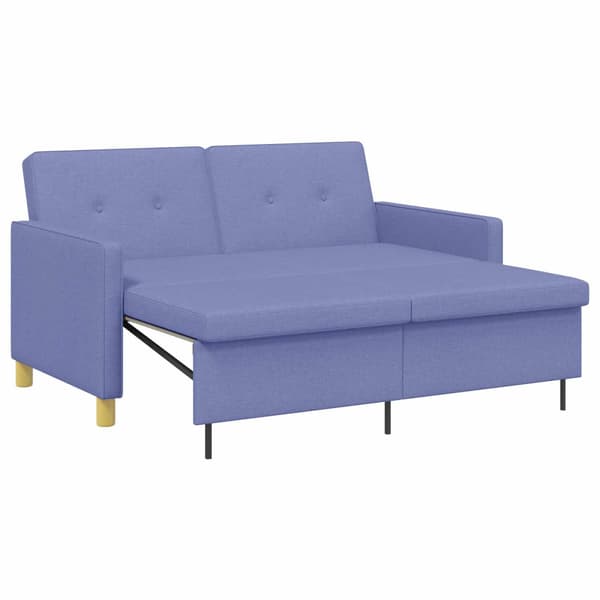 Pull Out Sofa Bed Jeansblå Tyg