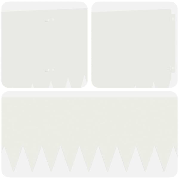 Kant för gräsmatta 20 pcs 103 x 30 cm Stål Vit