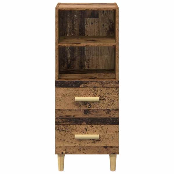 Sideboard Gammalt trä 34 x 34,5 x 90 cm Konstruerat trä