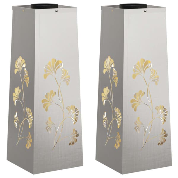 Solar LED Stig Ljus 2 pcs Silver Rostfritt stål