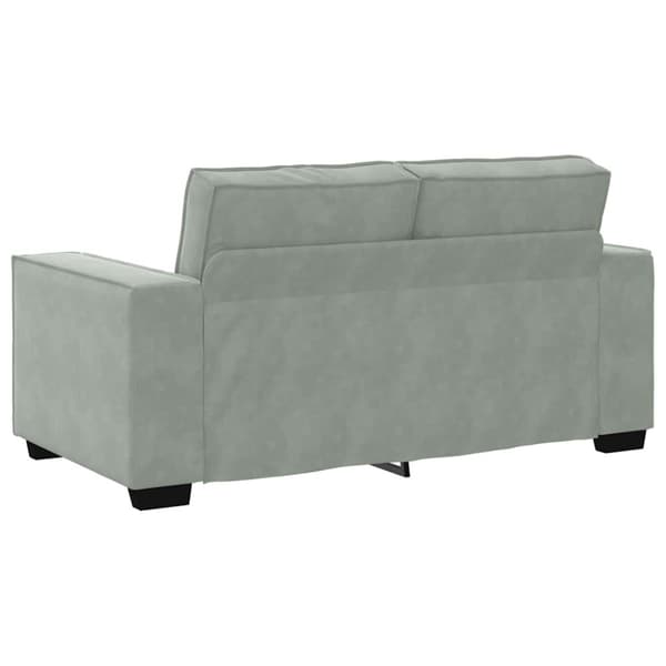2-sitssoffa ljusgrå 160x78x84 cm sammet