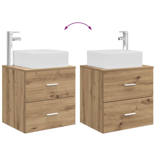 Badrumsmöbelset 2 pcs Artisan-ek Konstruerat trä