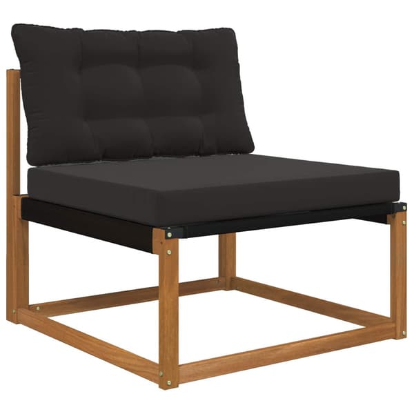 Utomhus Soffa Kudde 2 pcs Svart Polyester