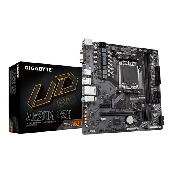 Gigabyte A620M S2H - moderkort - micro ATX - Socket AM5 - AMD A620