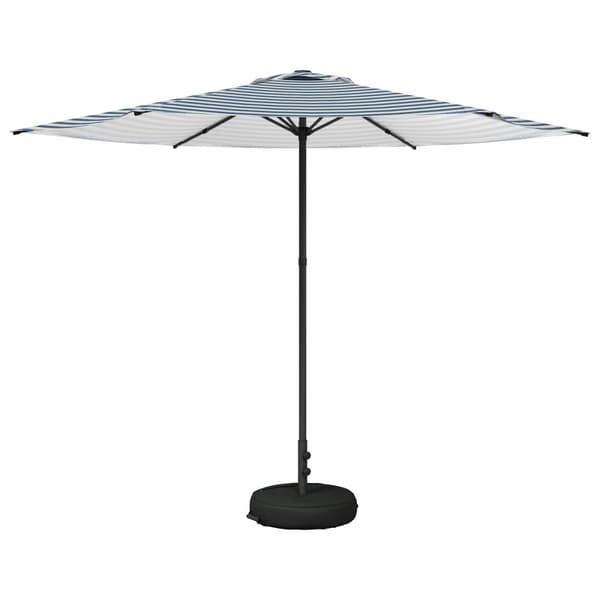 Trädgårdsparasol 300 x 300 cm Polyester Rektangulär Blå och Vit