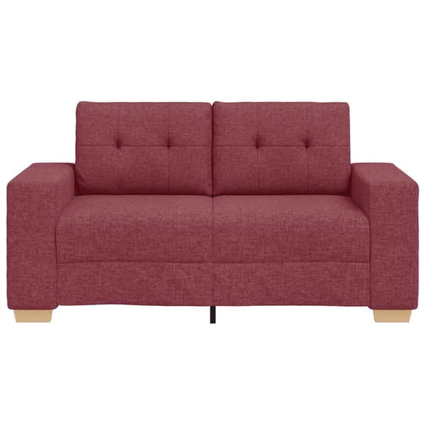 Tvåsitssoffa vinröd 160x77x82 cm tyg