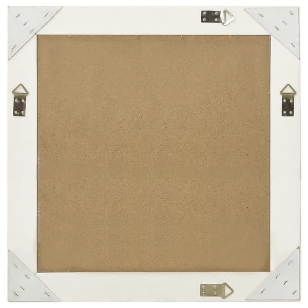 Väggspegel barockstil 60x60 cm vit