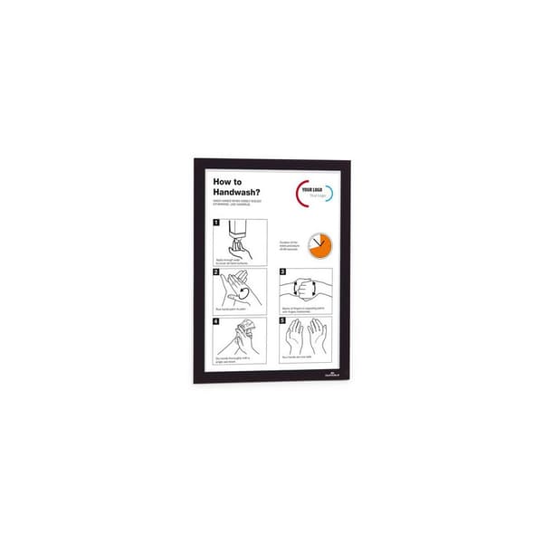 Magnetram självh.DURAFRAME A4 svart 2/fp