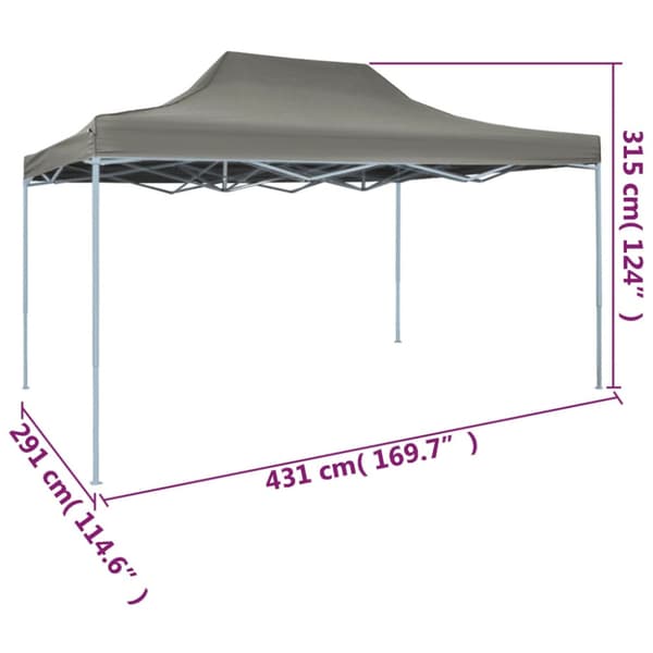 Pop-Up hopfällbart tält 3x4,5 m antracit
